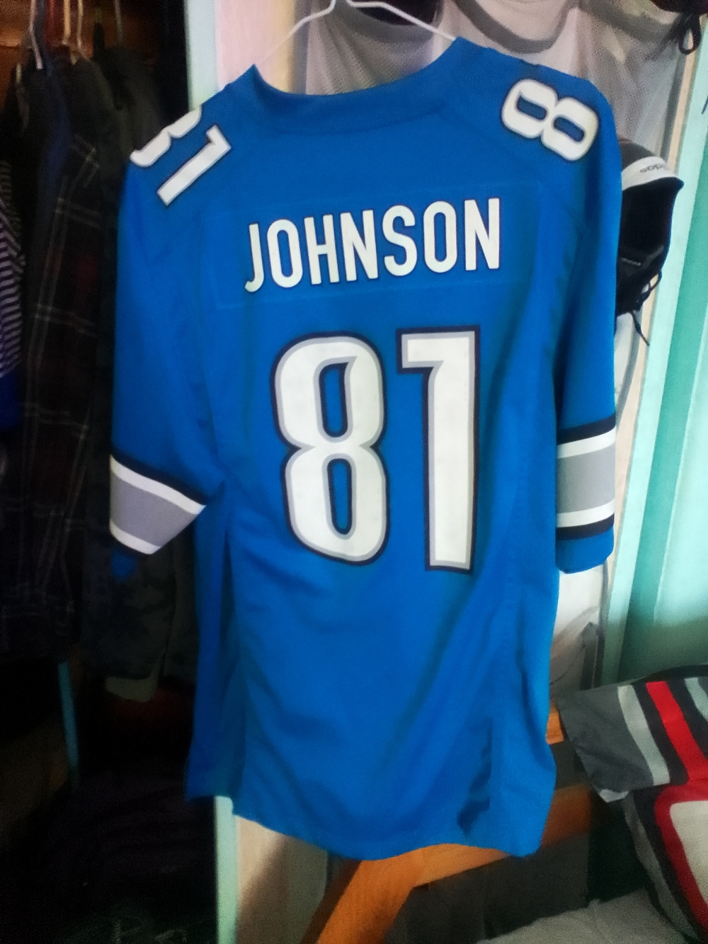 NFL Detroit Lions Johnson #81 Football Jersey